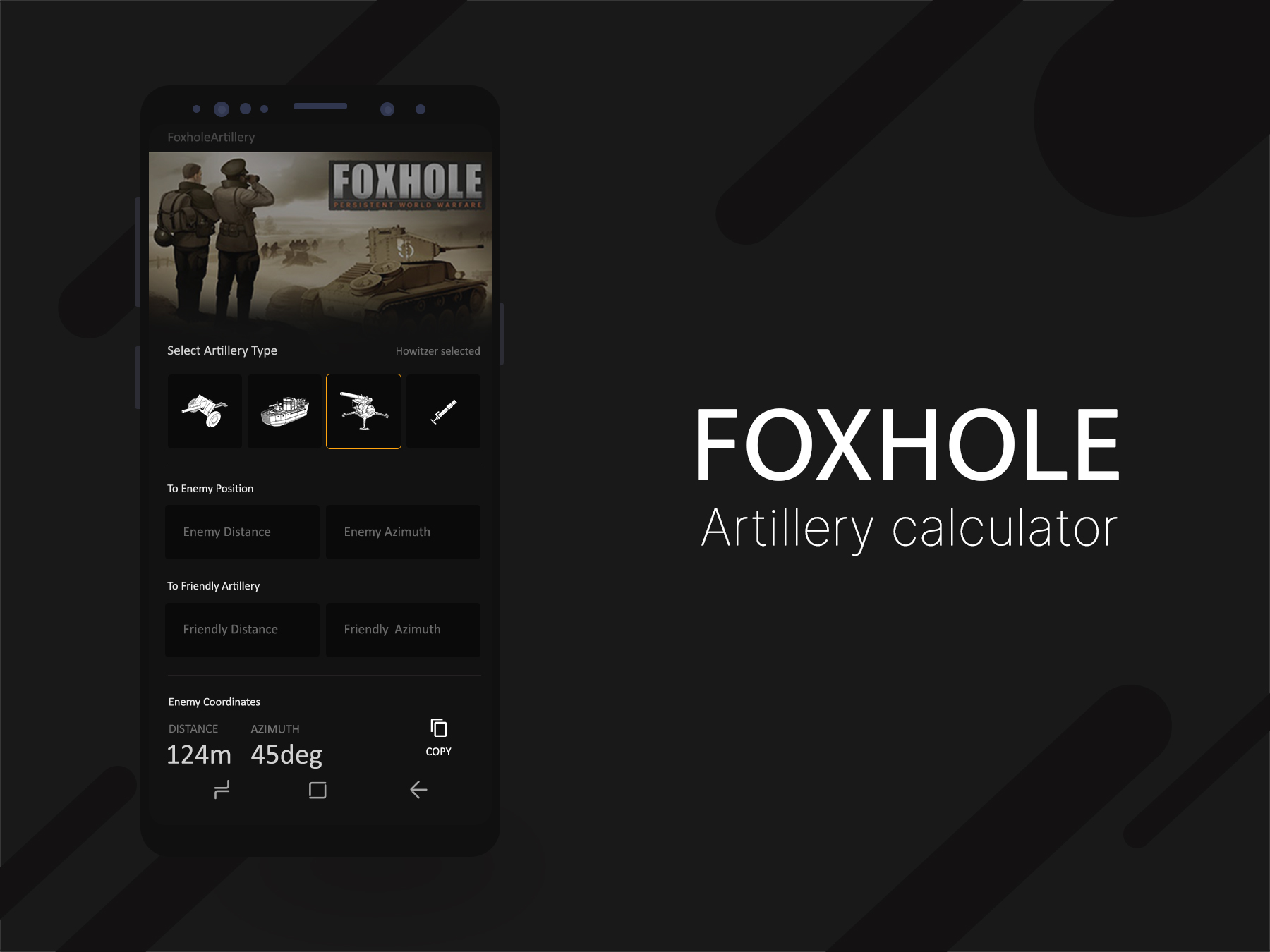 Foxhole artillery